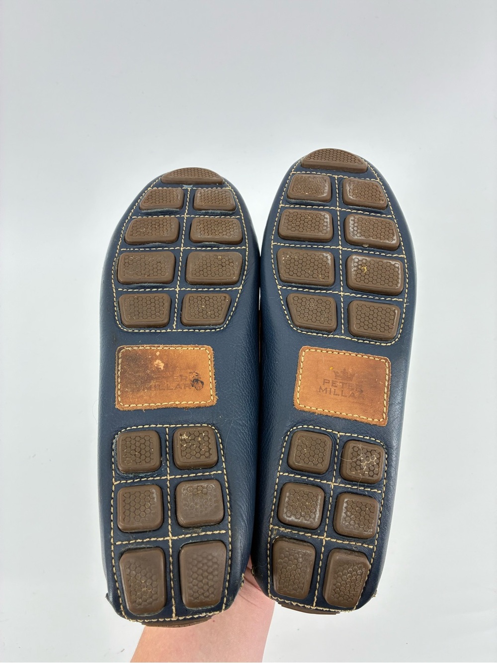 Peter Millar White, Navy & Brown Tassel Loafers - Women - Picture 5 of 8